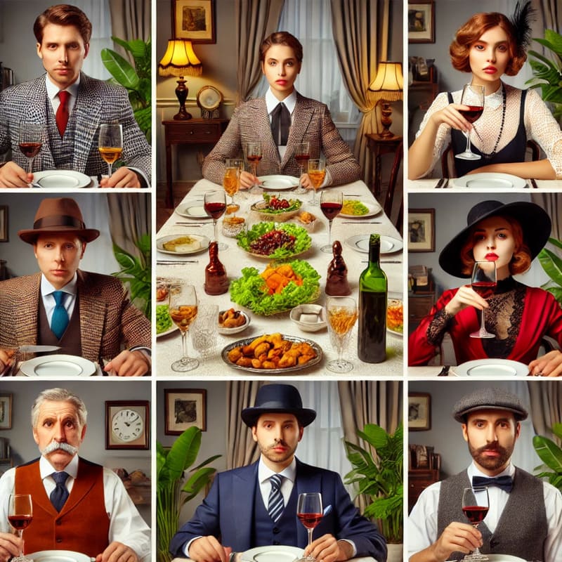 Come creare personaggi intriganti per una cena con delitto