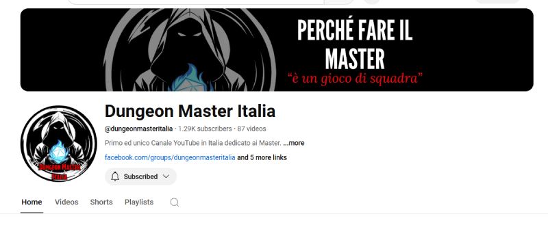 youtube di dungeon master italia